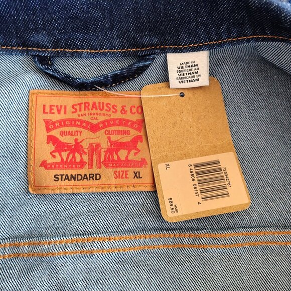 NWT Mens Levi`s Size XL Color Denim Cotton Jacket - Picture 10 of 12